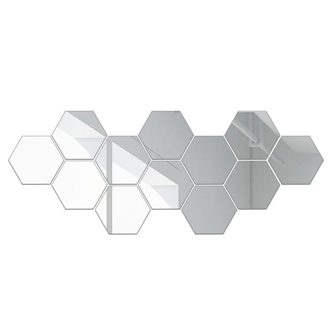 Sticker mural miroir acrylique hexagonal | 32 Pièces Amovible